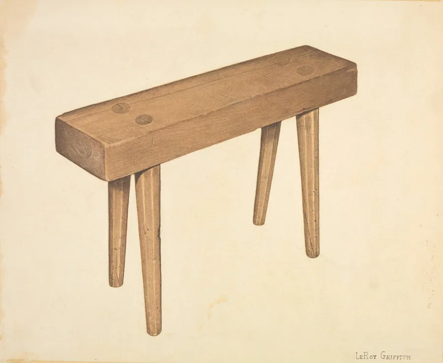 Dough Trough Bench by LeRoy Griffith