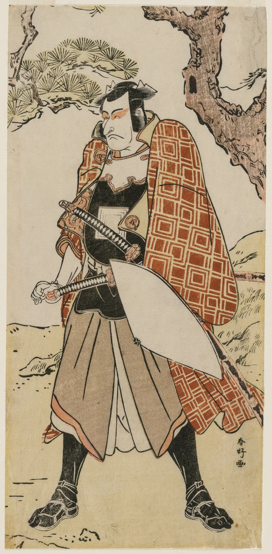 Ichikawa Danjuro V as a Travelling Warrior by Katsukawa Shunkō