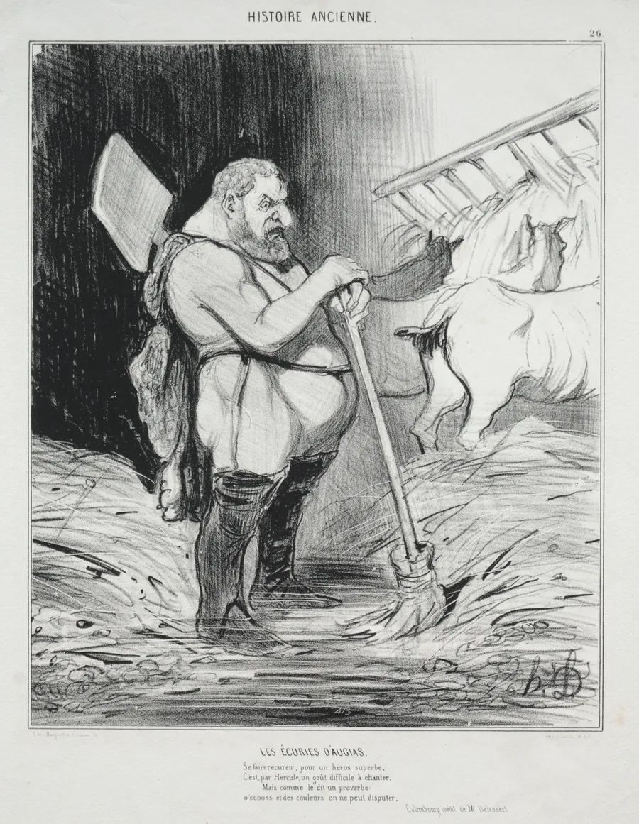 The Stable of Augeas by Honoré Daumier