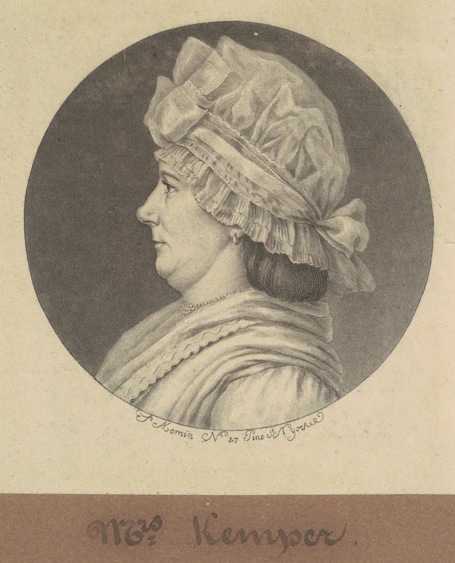 Elizabeth Marius Kemper by Charles B. J. Févret de Saint-Mémin