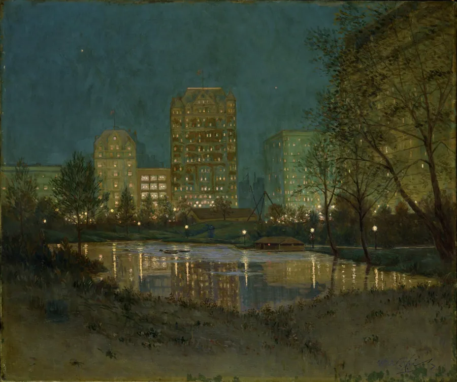 Central Park and the Plaza by William A. Coffin, born Allegheny, PA 1855-died New York City 1925