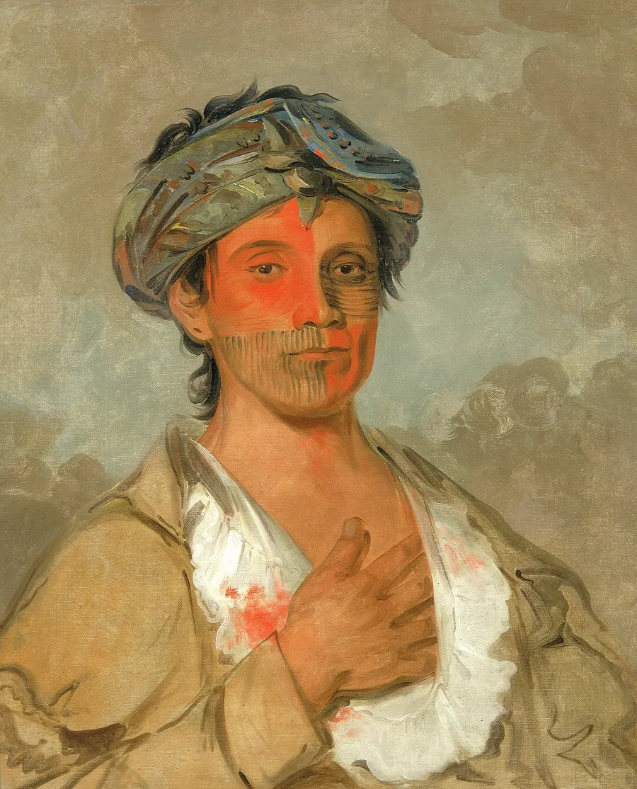 Pah-te-cóo-saw, Straight Man, Semicivilized by George Catlin, born Wilkes-Barre, PA 1796-died Jersey City, NJ 1872