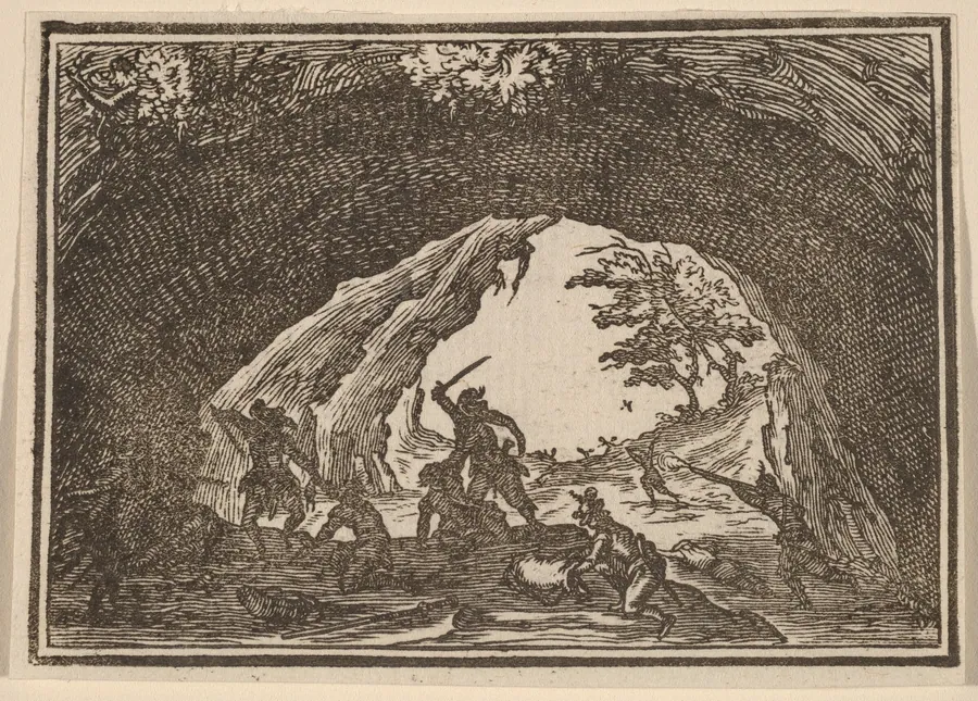 Soldiers Attacking Robbers by Edouard Eckman