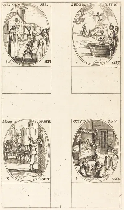 St. Eleutherius, Abbot; St. Regina; St. John; The Nativity of the Virgin