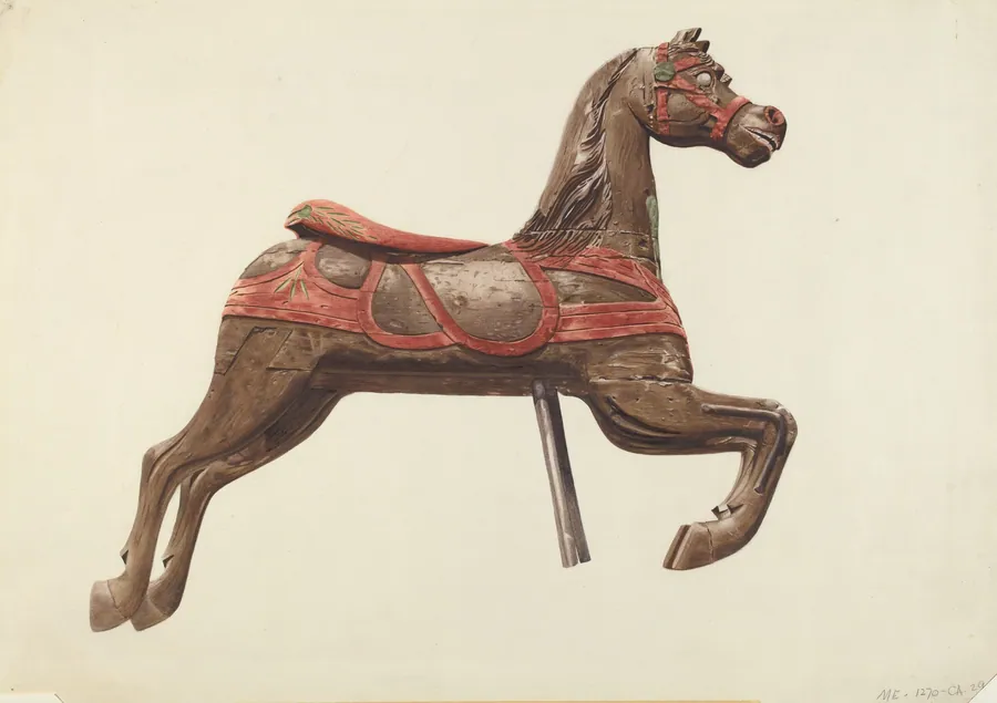 Carousel horse by Mildred E. Bent