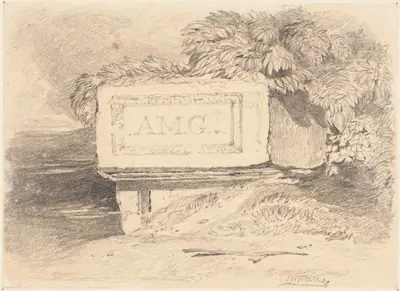 Ruined Tomb Inscribed "A.M.G."