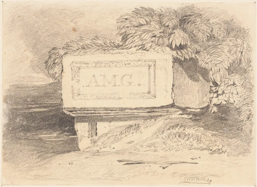 Ruined Tomb Inscribed "A.M.G." by John Sell Cotman