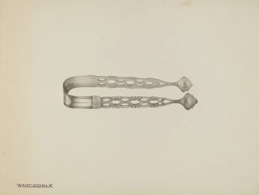 Silver Sugar Tongs by Kalamian Walton