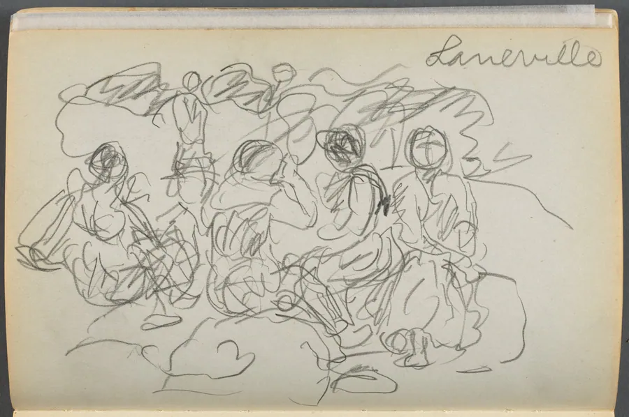 Sketchbook- The Granite Shore Hotel, Rockport, page 062: "Laneville" by Maurice Prendergast