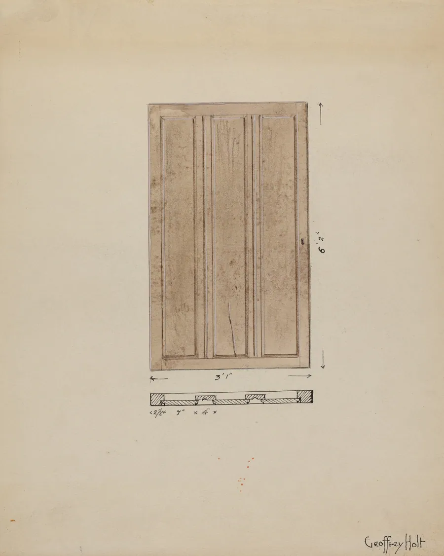 One of Original Inside Doors to Sacristy by Geoffrey Holt
