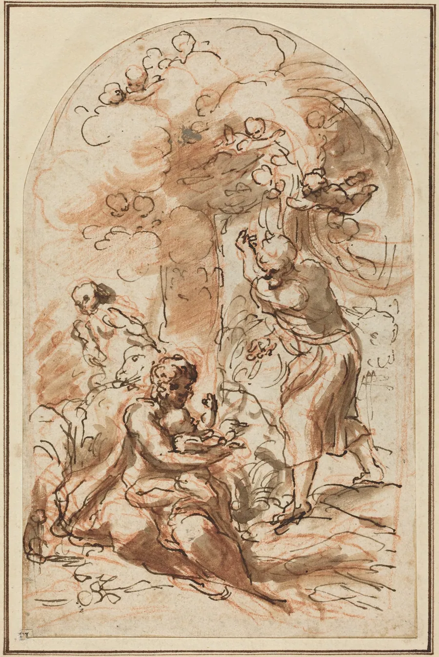 Study for the "Madonna della Scodella" [recto] by Correggio