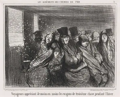 Voyageurs appréciant de moins en moins les wagons de troisième classe...