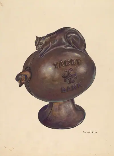 Toy Bank: Tabby Cat