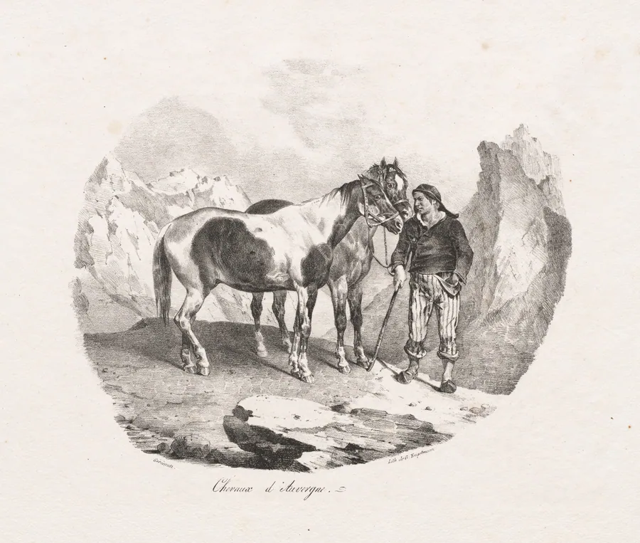 Chevaux d' Auvergne by Théodore Géricault