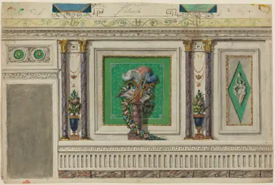 Design for a Wall of a Music Room [recto]