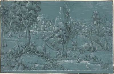 Landscape with Men Fishing