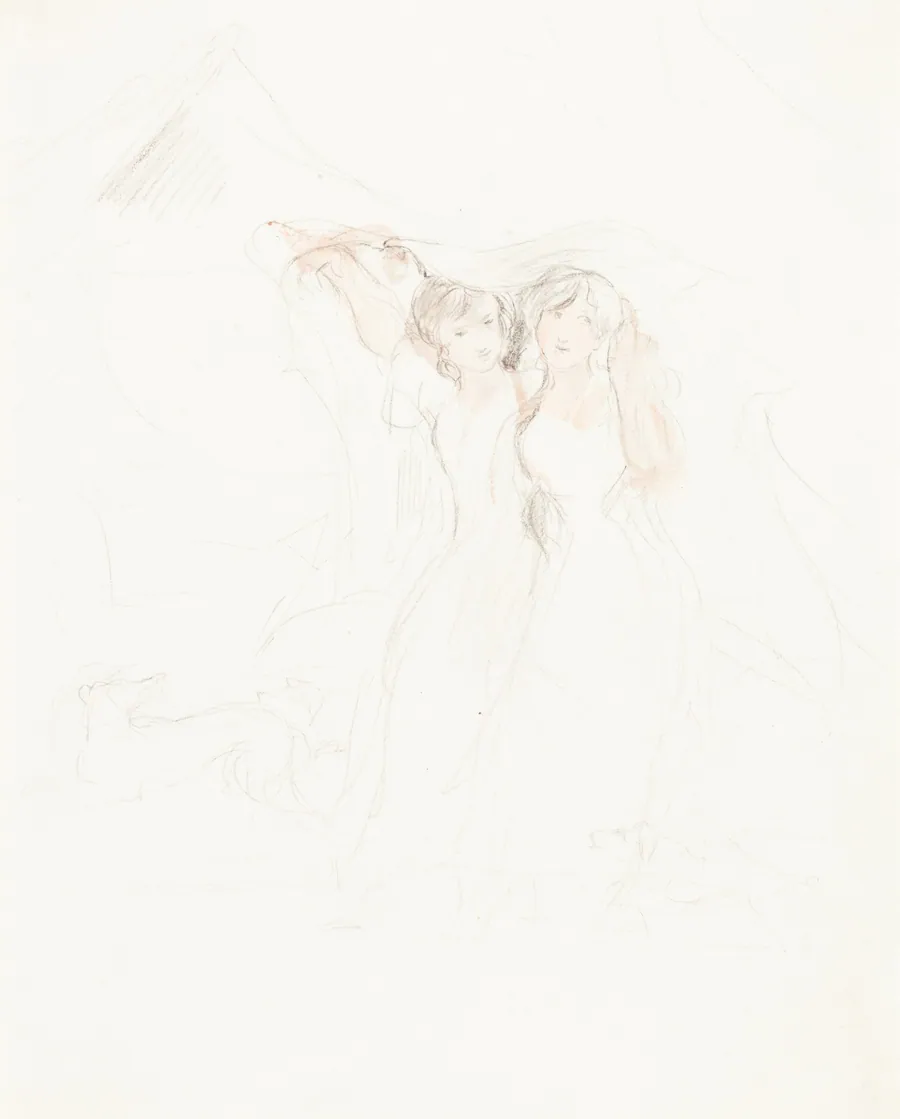 Two Girls under a Cloak by Sir David Wilkie