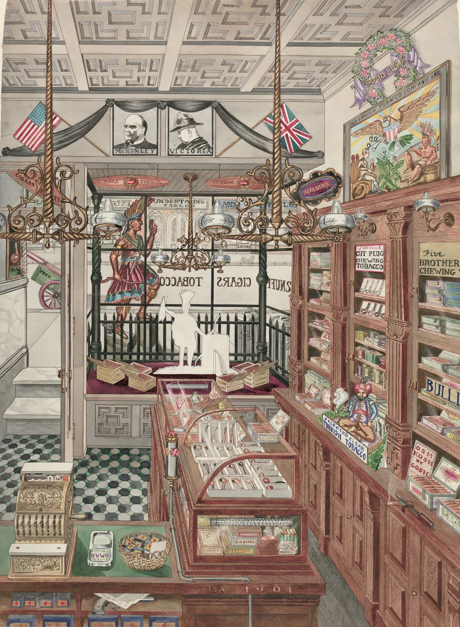 Cigar Store, 1901 by Perkins Harnly