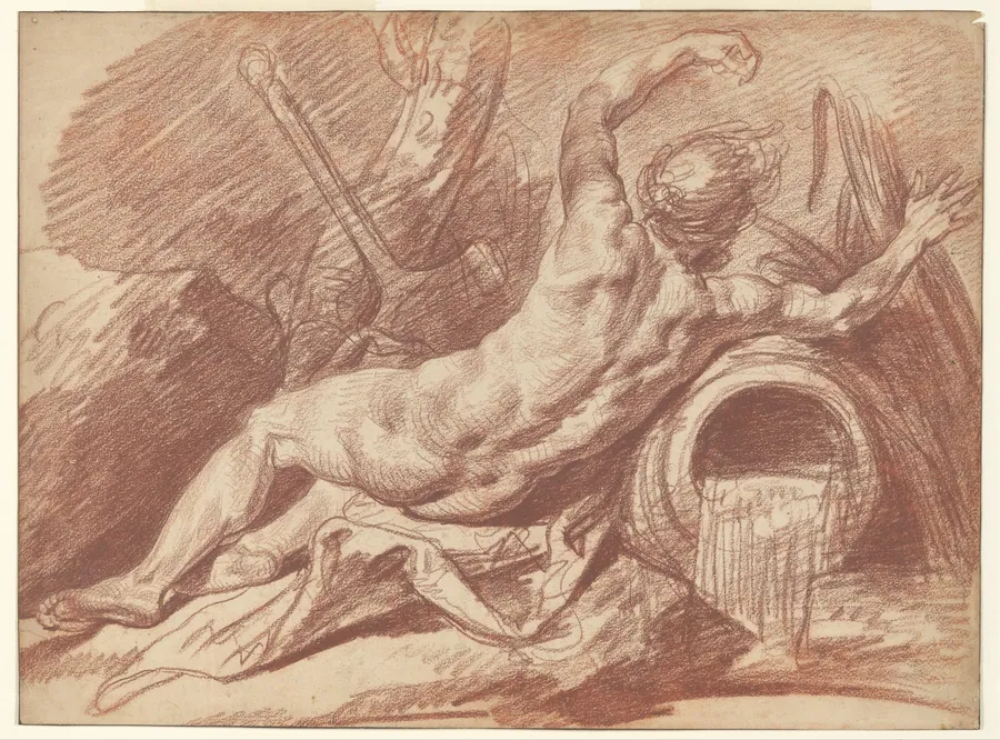 Reclining River God by Jean-Baptiste Greuze