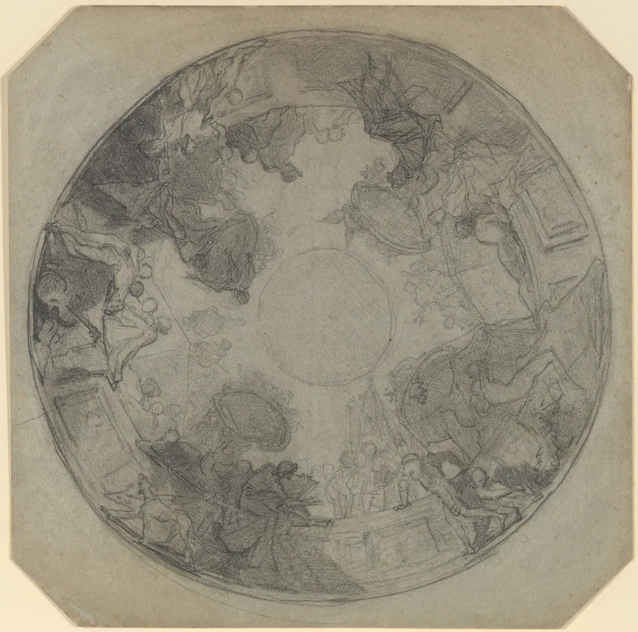 Study for the decoration of the ceiling of the Opéra Comique by Thomas Couture