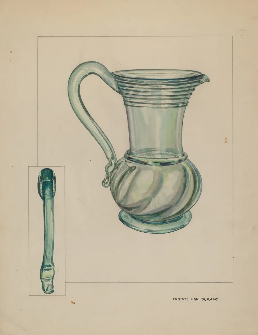 Glass Pitcher by Francis Law Durand