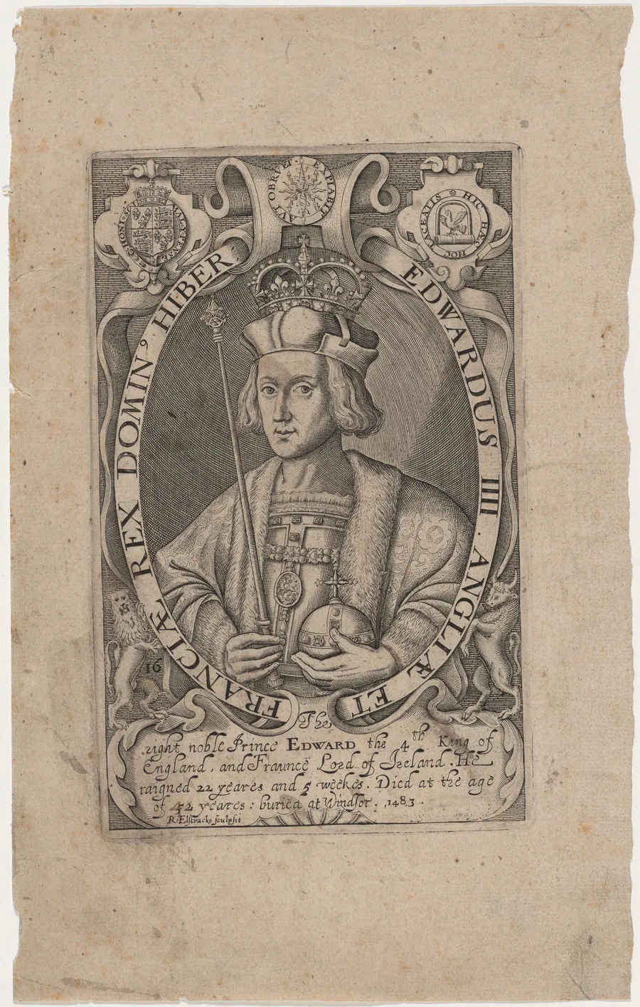 Edward IV of England by Renold Elstrack