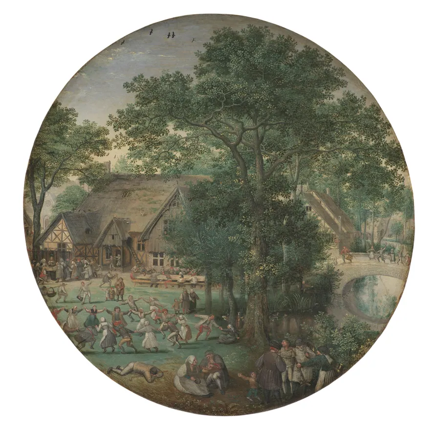Bondebryllup. Dans i det fri by Lucas van Valckenborch