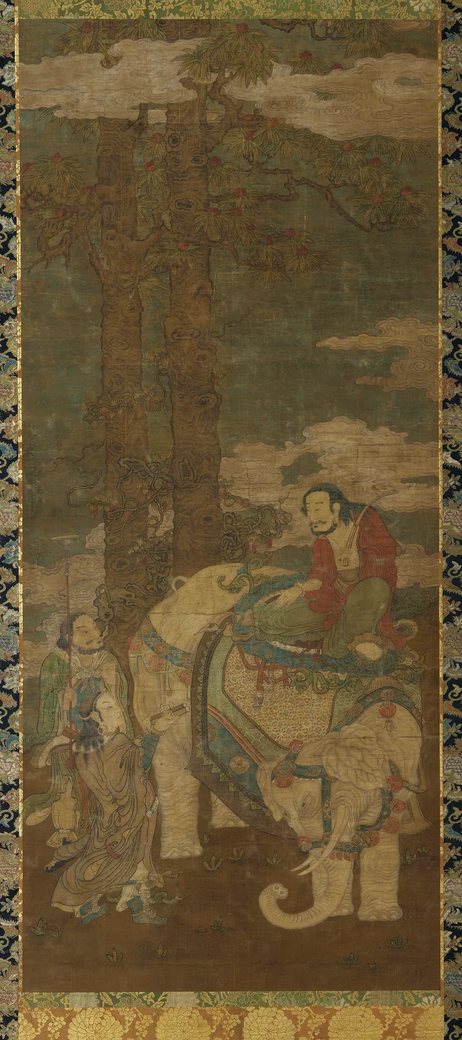 Sakyamuni on an elephant by Formerly attributed to Su Hanchen (active early to mid-12th century)