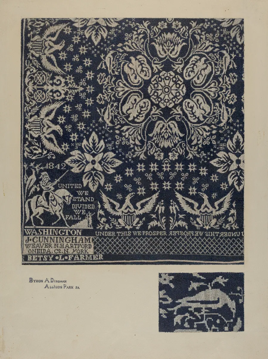Textile of George Washington by Byron Dingman