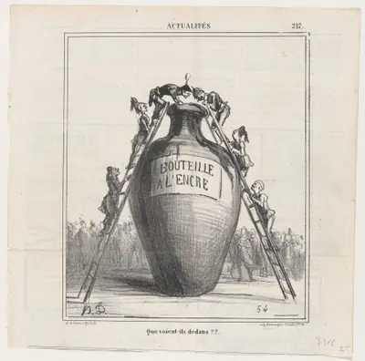 What do they see inside?, from 'News of the day,' published in Le Charivari, October 14, 1868