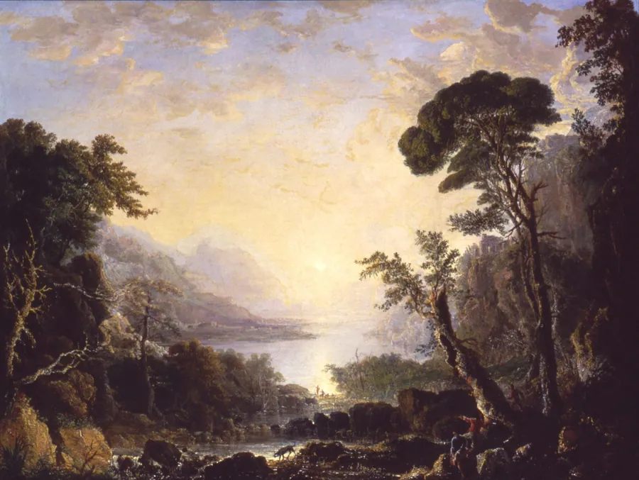 Composition, Italian Scenery by George Loring Brown, born Boston, MA 1814-died Malden, MA 1889