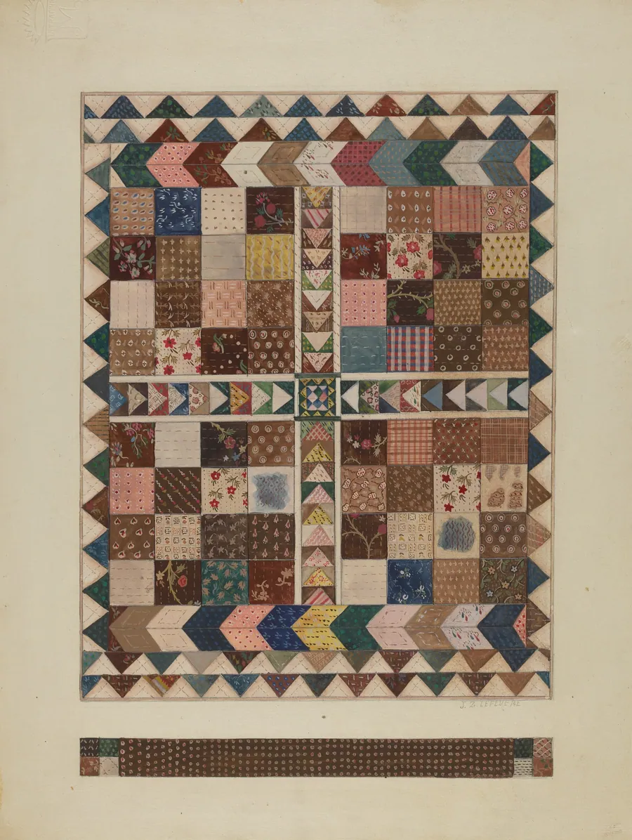 Patchwork Crib Quilt by Jules Lefevere