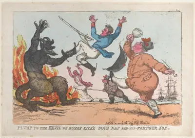 Plump to the Devil We Boldly Kick'd Both Nap and His Partner Joe