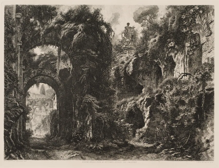 Ruins of the House of Septimius Severus on the Palatine (Rovine della casa di S.S. sul Palatino ) by Cesare Biseo
