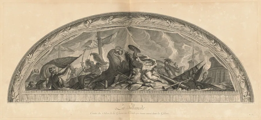 La Hollande Cintre du Salon de la Guerre sur L'Arcade qui donne entrée dans la Galerie (Holland, Center of the Salon of War in the Arcade that Opens into the Gallery) [pl. 39] by Jean-Baptiste Massé