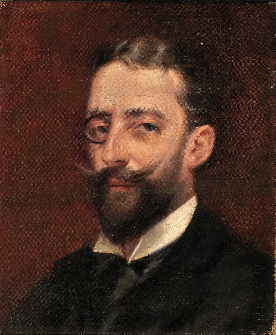 Man with Monocle by Alice Pike Barney, born Cincinnati, OH 1857-died Los Angeles, CA 1931