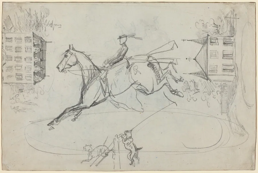Sheet of Sketches by Henri de Toulouse-Lautrec