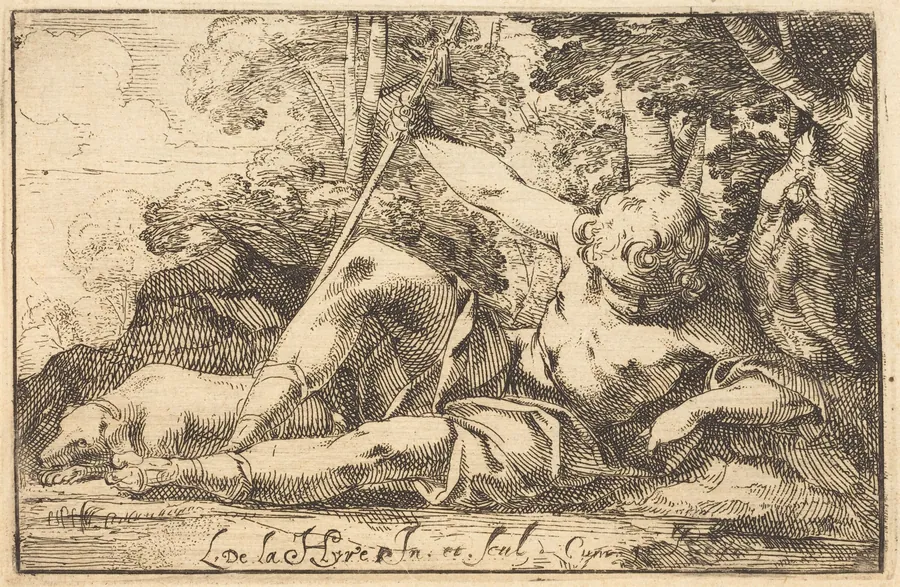 Narcissus at the Spring by Laurent de La Hyre
