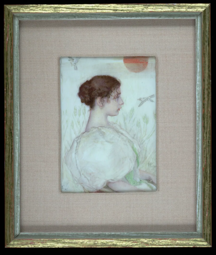 Head of a Young Girl by Lucia Fairchild Fuller, born Boston, MA 1870-died Madison, WI 1924