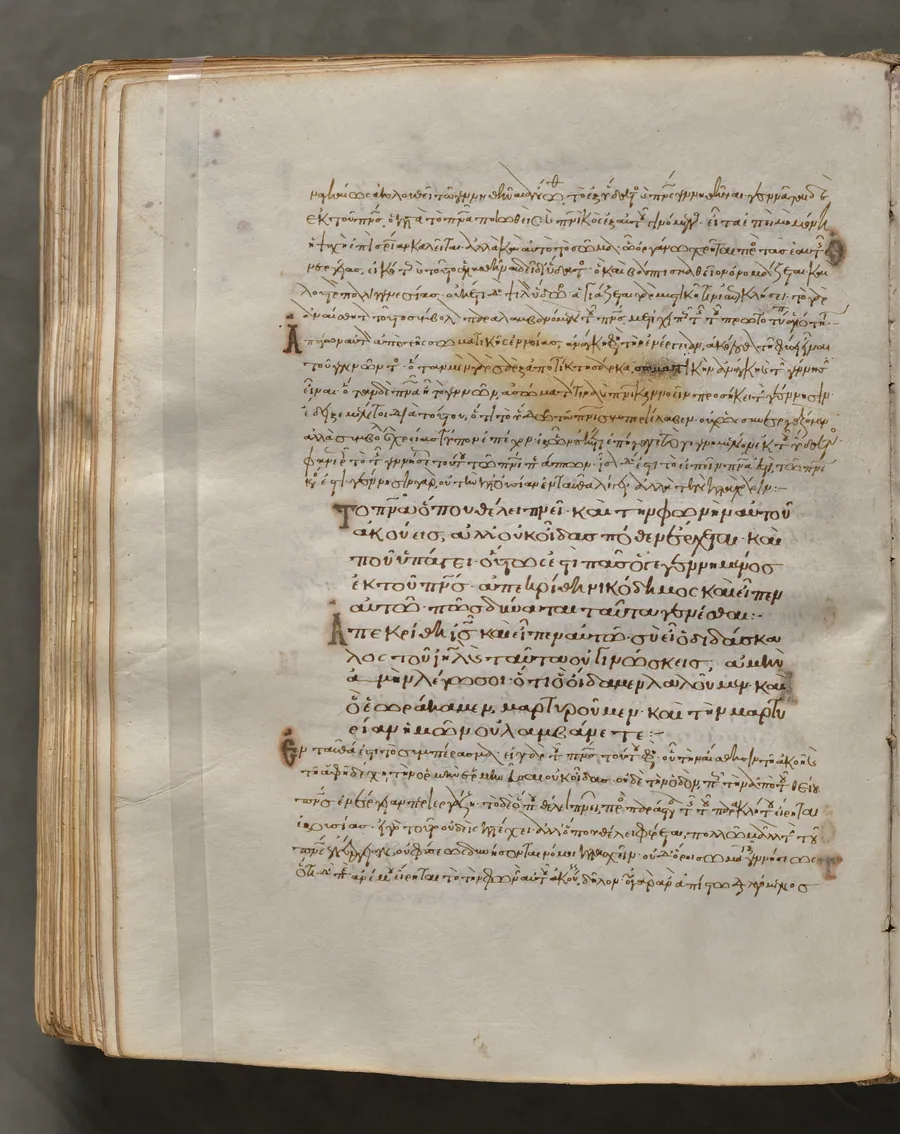 Text, folio 333 (verso), from a Gospel Book with Commentaries