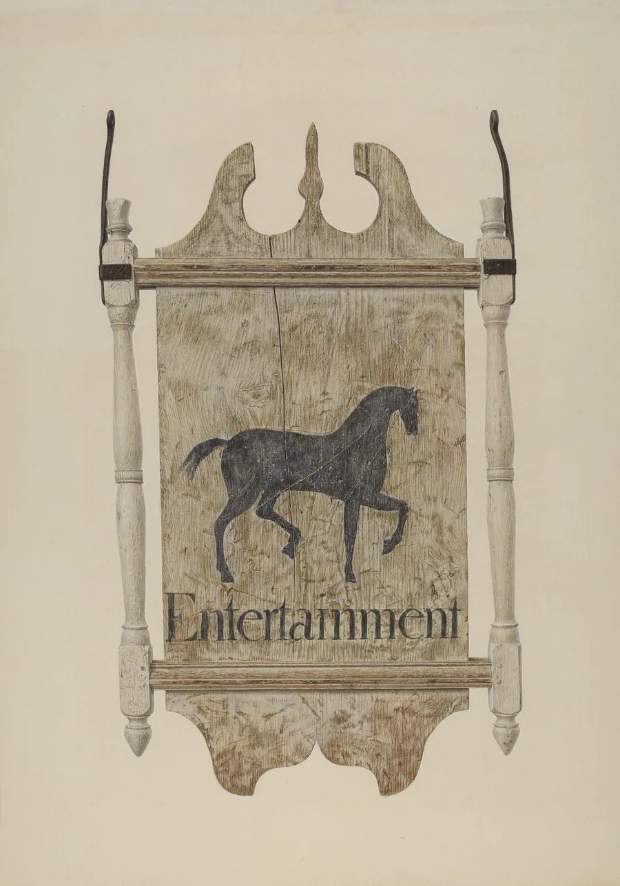 Tavern Sign (Black Horse Tavern) by John Matulis