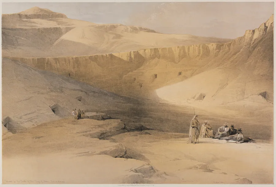 Egypt and Nubia, Volume II: Entrance to the Tombs of the Kings of Thebes, Bab-El-Malouk by Louis Haghe