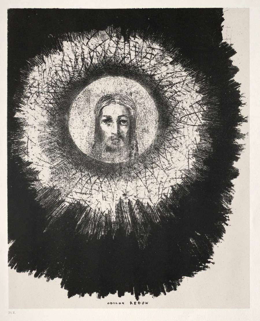 And In the Very Disk of the Sun Shines the Face of Jesus Christ by Odilon Redon