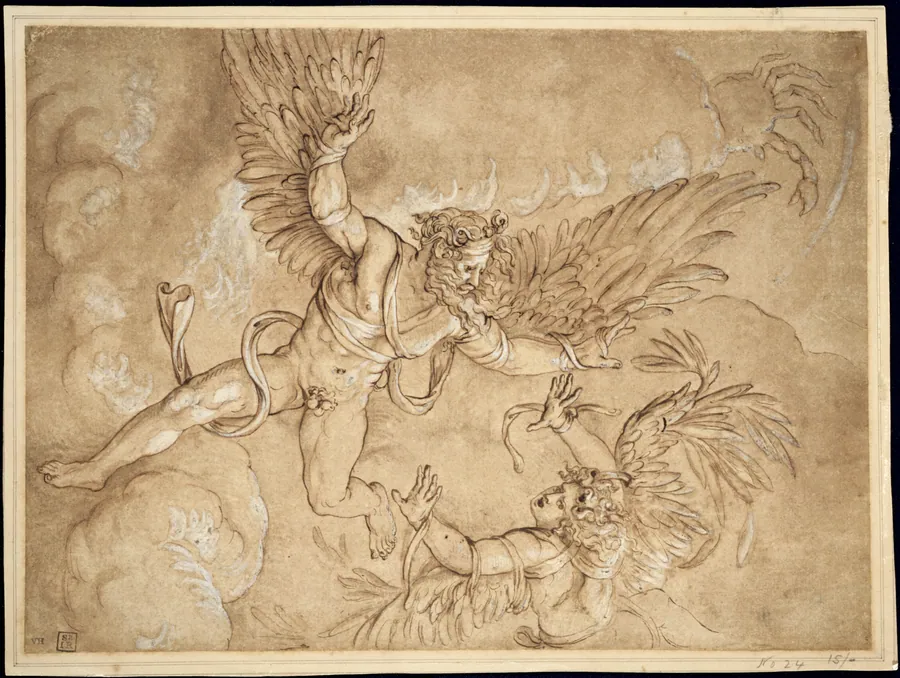 Copy after Giulio Romano's Fall of Icarus by Giulio Romano