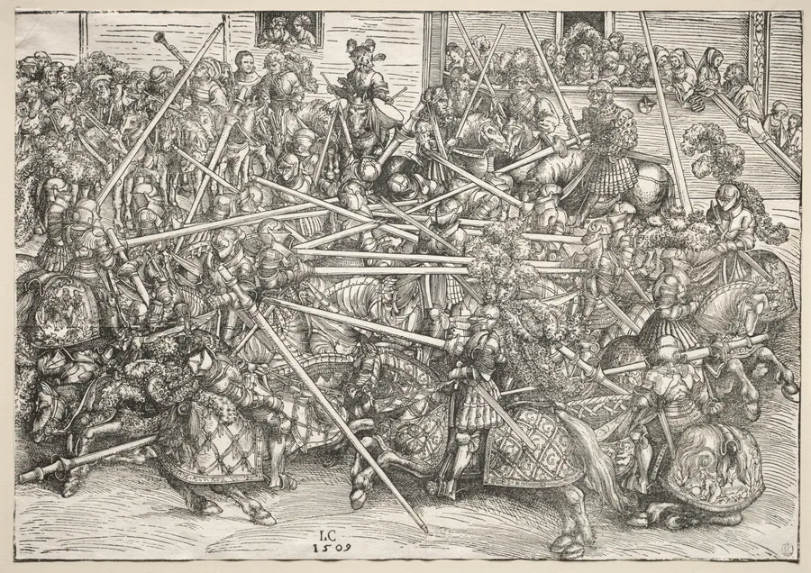 The Tournament with lances by Lucas Cranach
