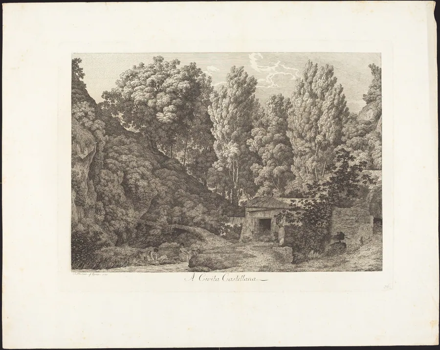 A Cività Castellana by Jacob Wilhelm Mechau