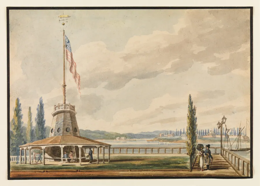 The Traveler's First View of New York—The Battery and Flagstaff by Pavel Petrovich Svinin