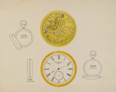 Gold Watch and Frame