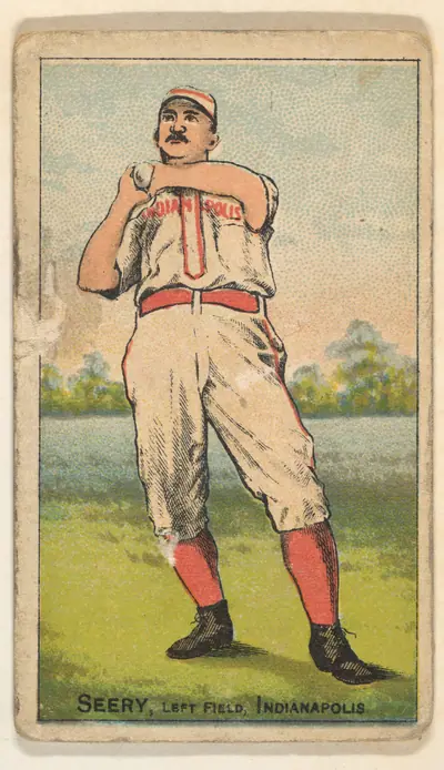 Seery (Hands At Right Shoulder), Left Field, Indianapolis, from the Gold Coin series (N284) for Gold Coin Chewing Tobacco