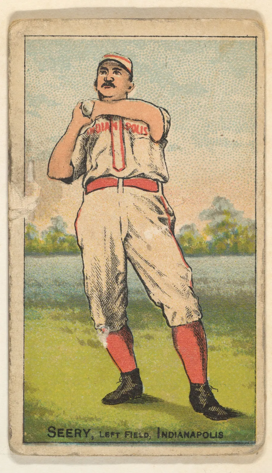 Seery (Hands At Right Shoulder), Left Field, Indianapolis, from the Gold Coin series (N284) for Gold Coin Chewing Tobacco by D. Buchner & Co., New York